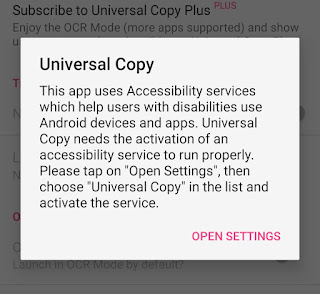 Enable accessibility services