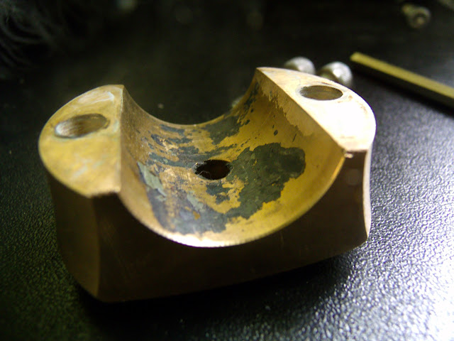 dirty and carelessly installed brass risers