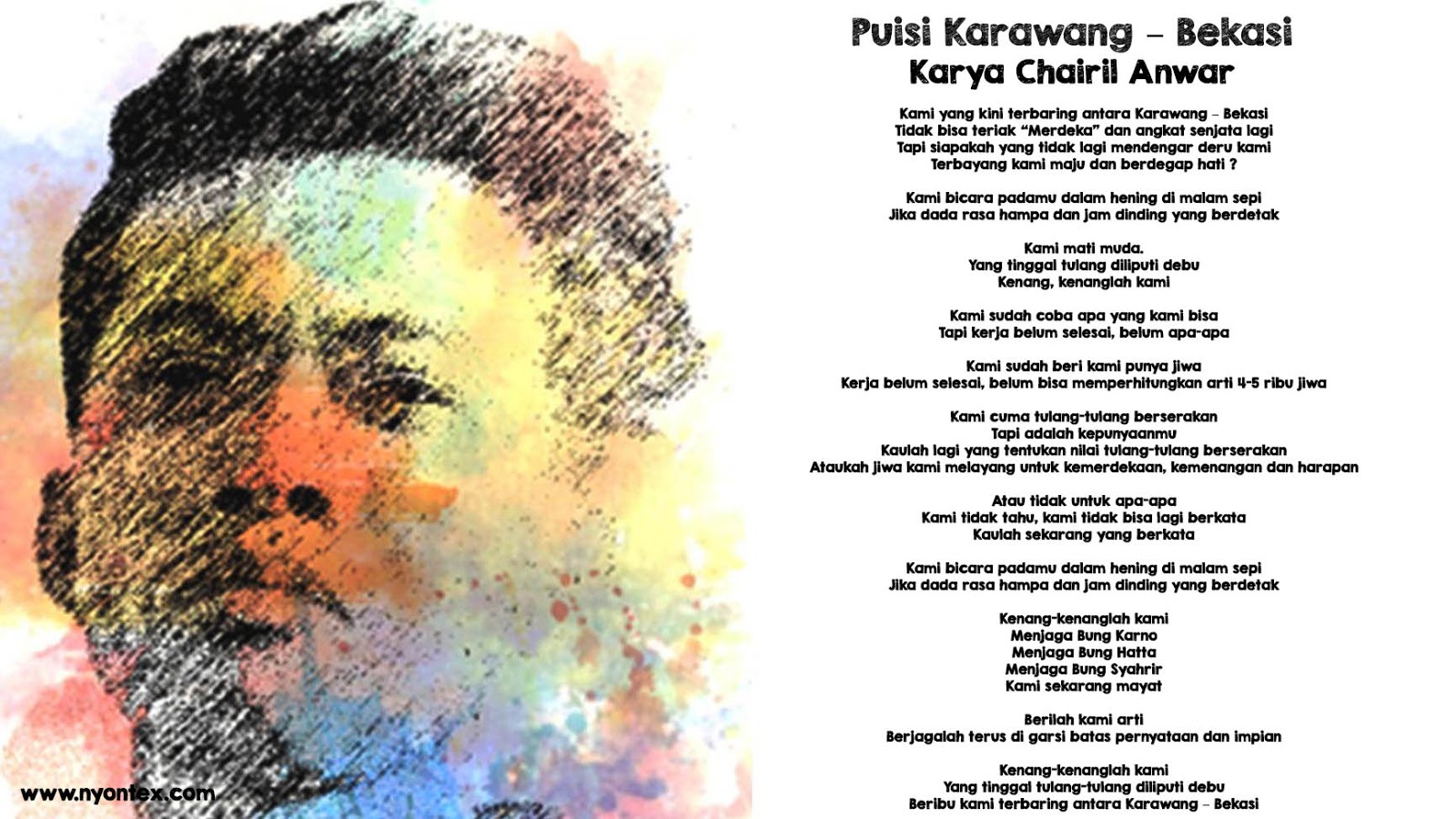 Puisi Tentang Kemerdekaan Indonesia Karya Chairil Anwar Kt Puisi