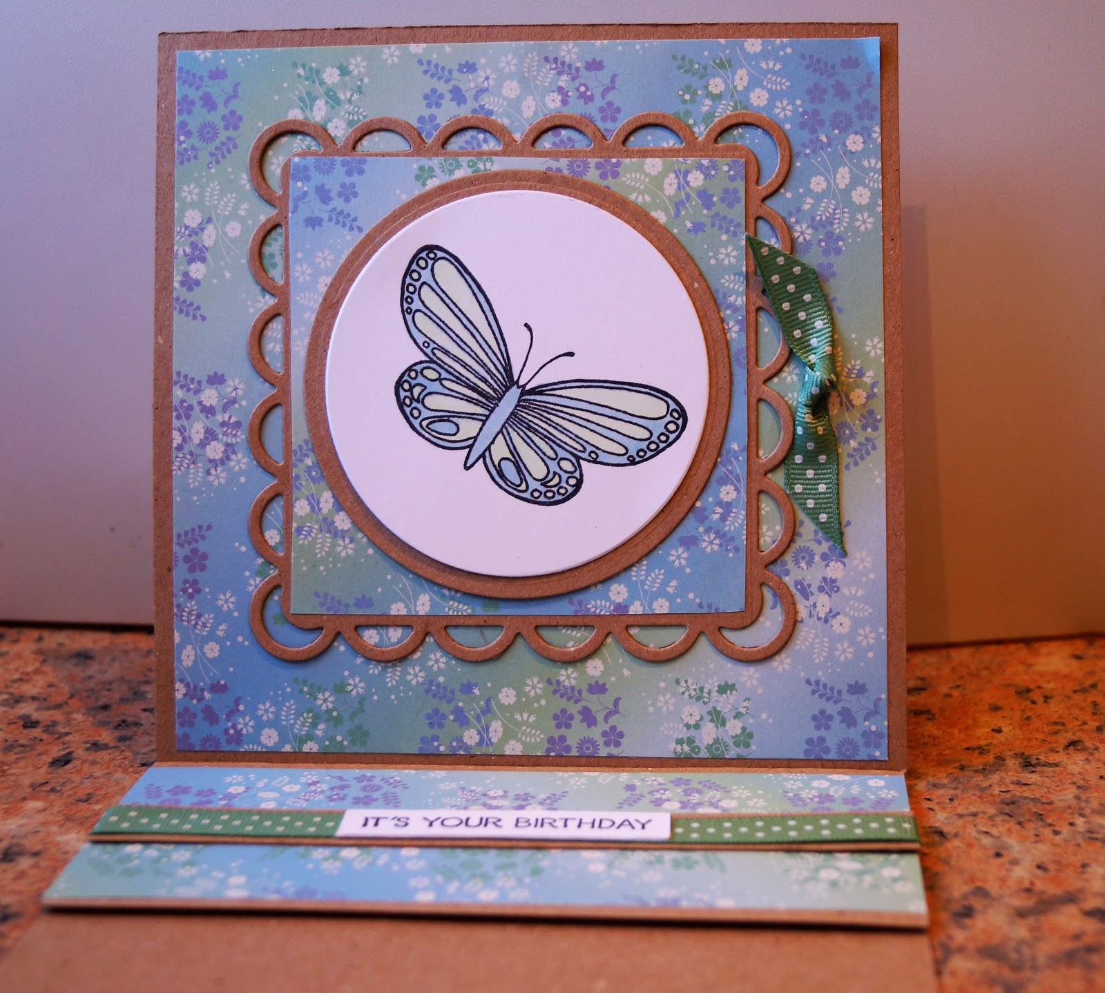Onions and Paper: Butterfly easel card