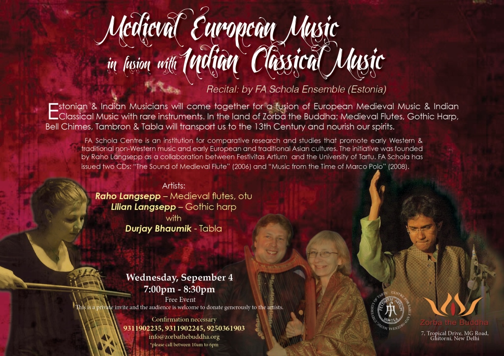 Zorba The Buddha: Medieval European Music in fusion with Indian