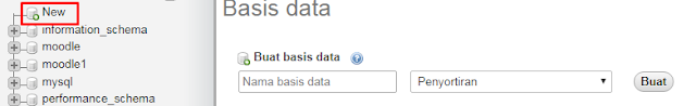 membuat database moodle Tutorial Lengkap Instalasi Moodle di Windows