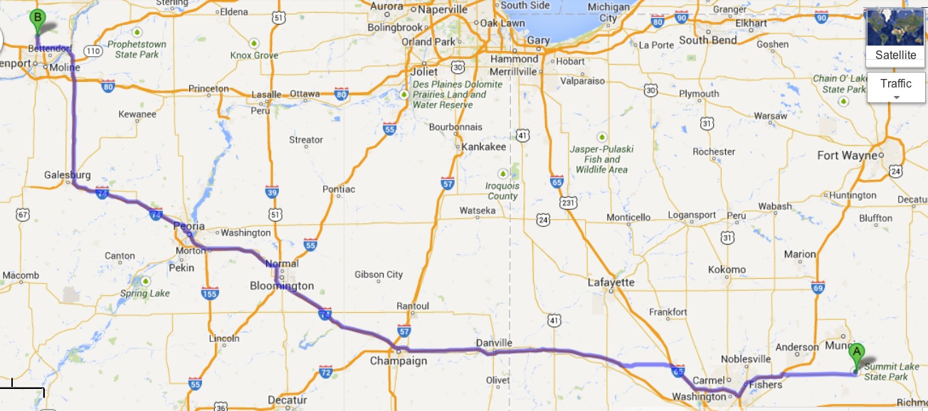 David Sipher's World Road Trip 2013 Summit Lake to Eldridge, Iowa