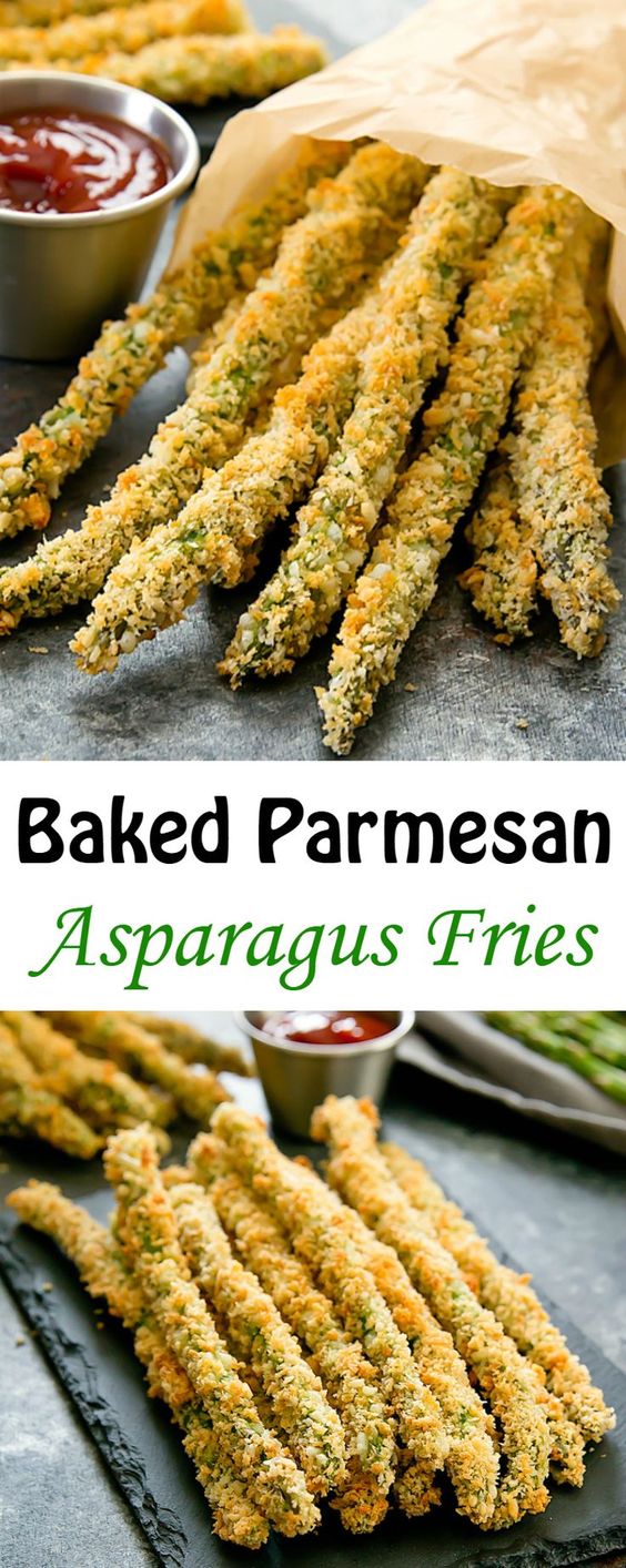 Baked Parmesan Asparagus Fries Healthy Recipes Shrimp