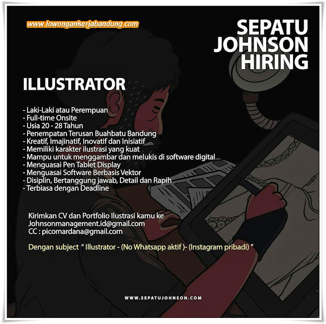 Loker Bandung Staff Ilustrator Johnson Management