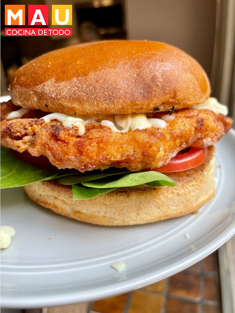 mau cocina de todo sandwich de pollo empanizado receta