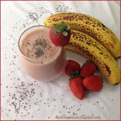 Banana Strawberry Milkshake 