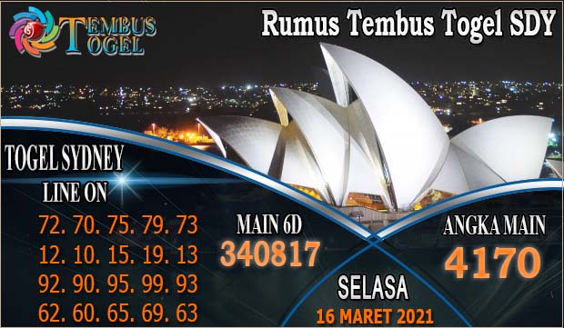 Rumus Tembus Togel Sidney Selasa Tanggal 16 Maret 2021