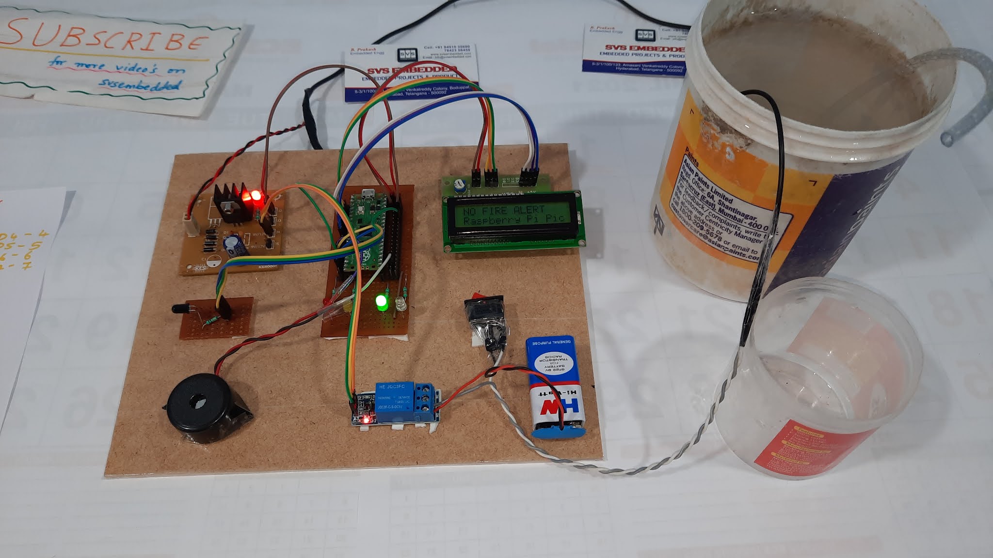 SVSEMBEDDED , 9491535690, 7842358459 Fire Alarm with Siren and Water