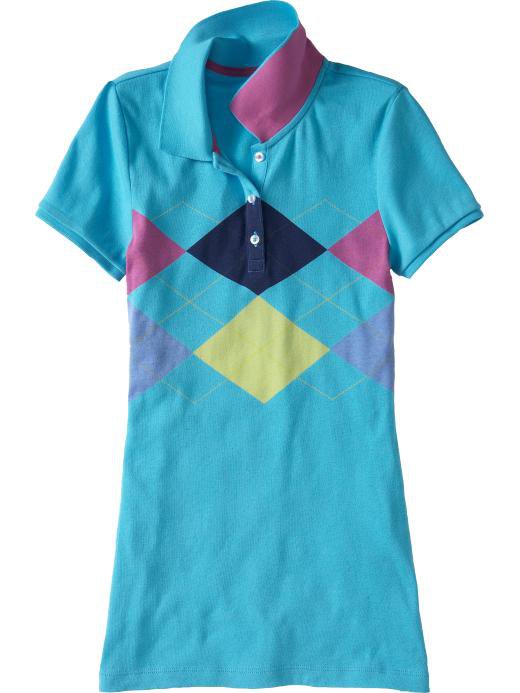 Pink Tie SHOP Old Navy Women's Contrasting Collar Polos