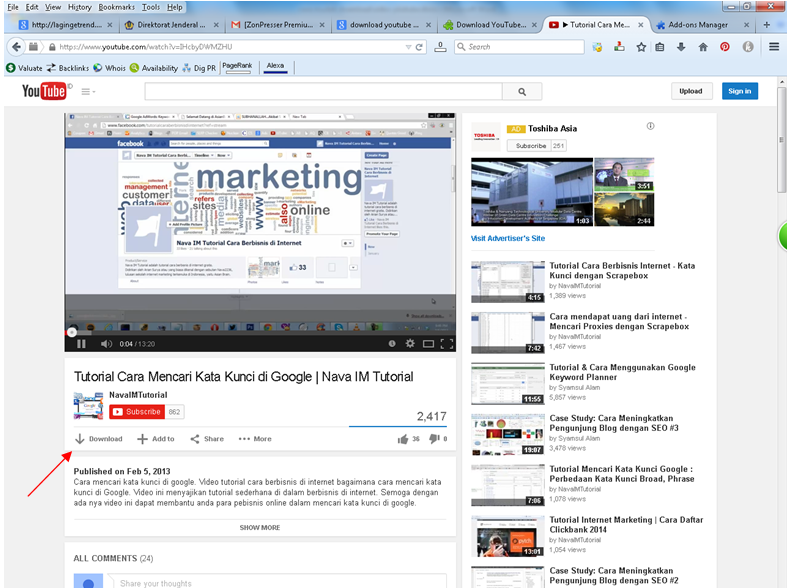 Cara Mudah Download Video Youtube Tanpa Software