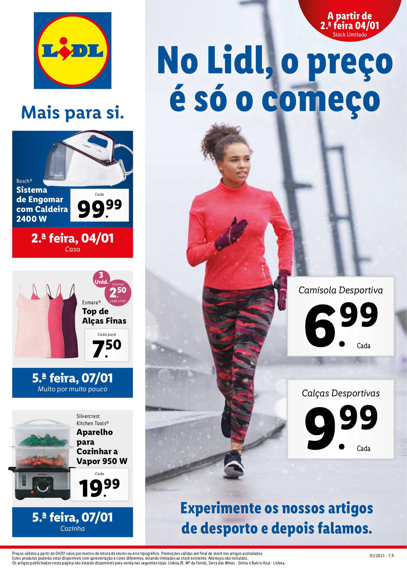 Folheto Lidl No Lidl, o preço é só o começo De 04 a 10 Janeiro 2021