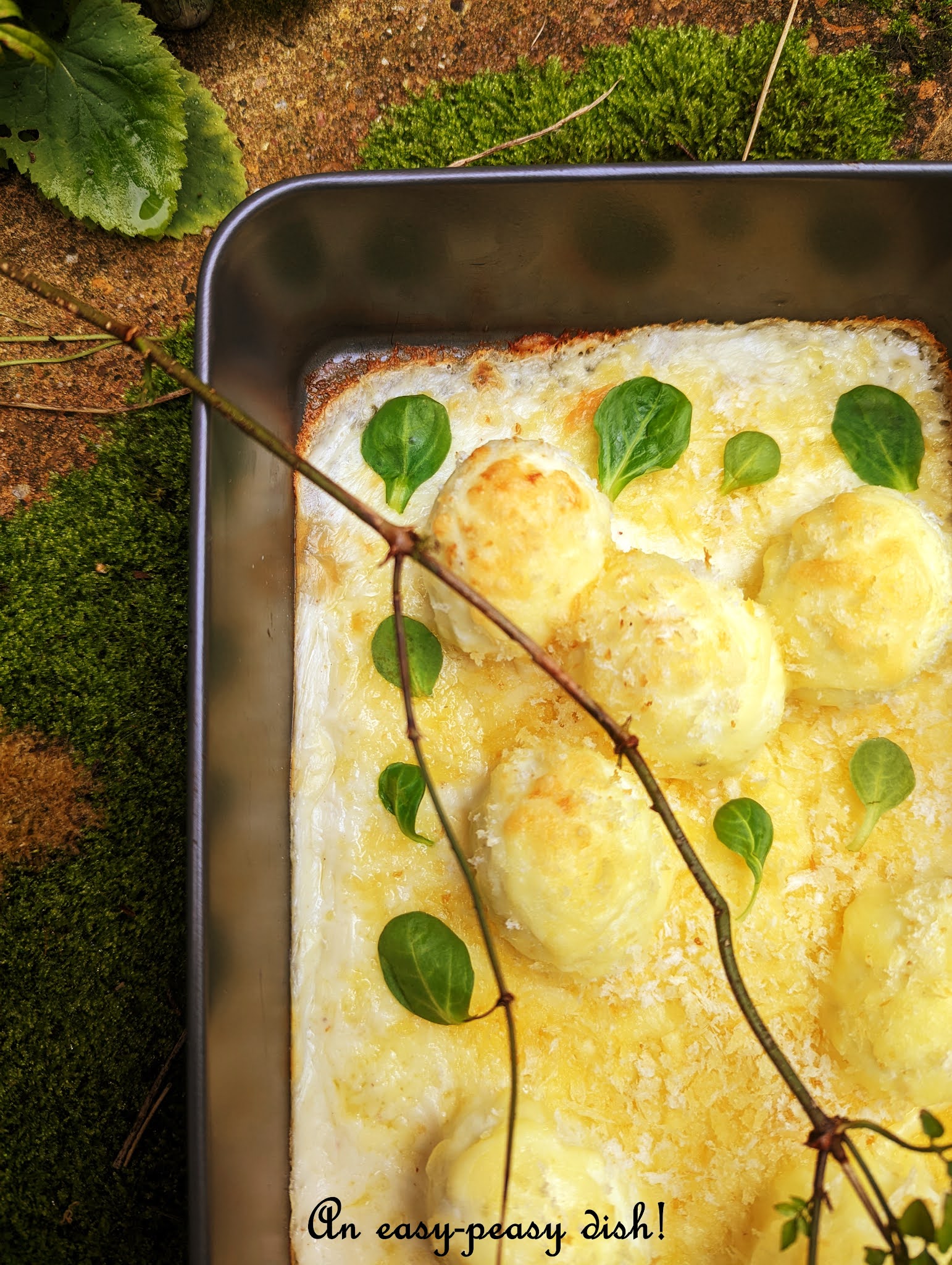 EGG GRATIN WITH CHEDDAR - Easy-peasy dish...