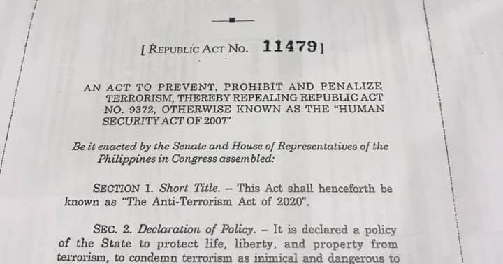 The Anti-Terrorism Bill of the Philippines