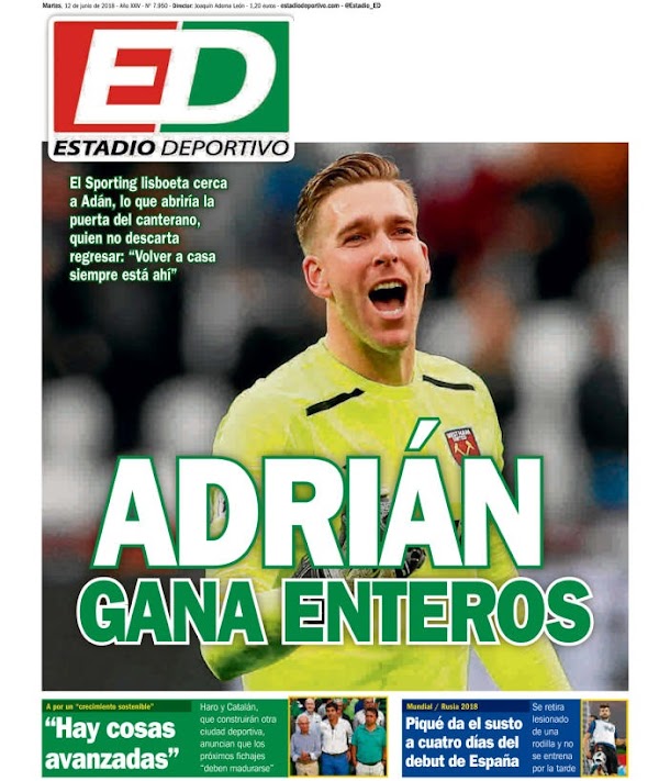 Betis, Estadio Deportivo: "Adrián gana enteros"