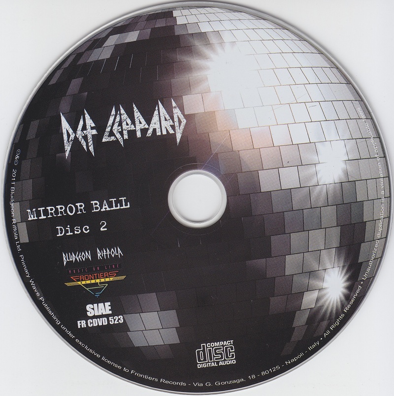 Cries from the Quiet World Def Leppard "Mirror Ball Live & More"