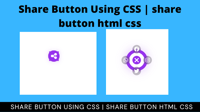 Create Share Button Using HTML & CSS