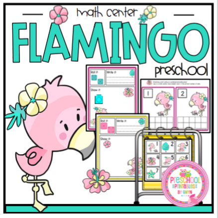 Flamingo Math Center ~ Preschool Printables