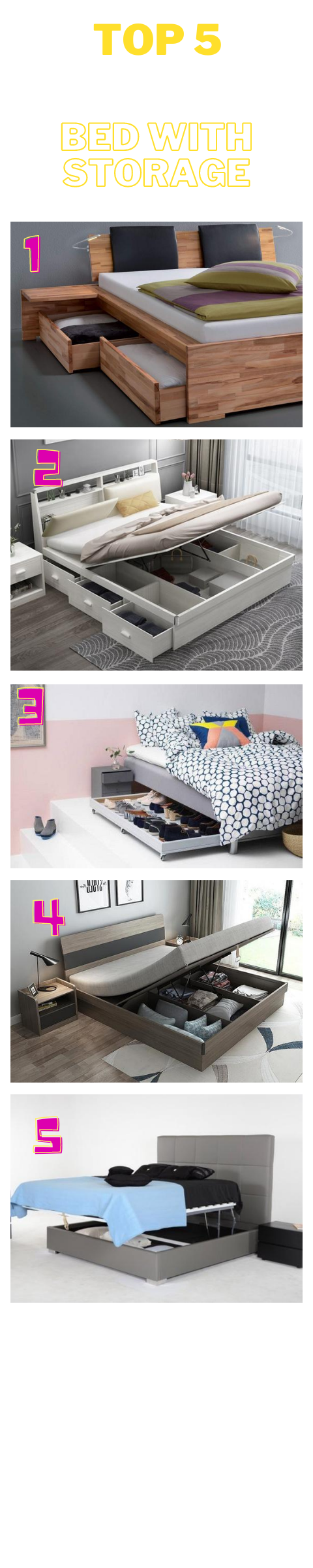 5 Bed Design with Storage Underneath Ideas 2020