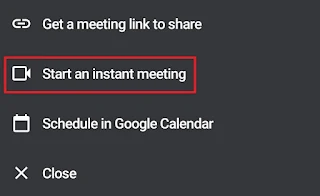 start an instant meeting
