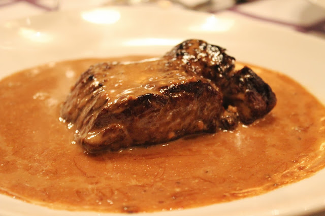 Pepper steak at Auberge Pyrénées Cévennes