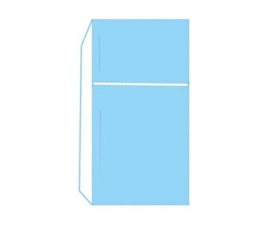 Refrigerator drawing easy step by step with colour