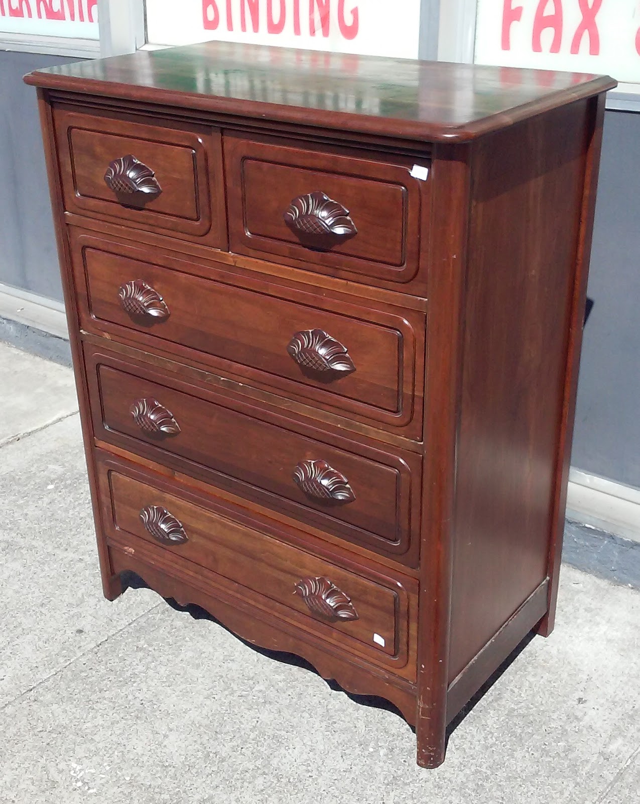 UHURU FURNITURE & COLLECTIBLES SOLD 16796 Vintage Cherry 3' wide 5