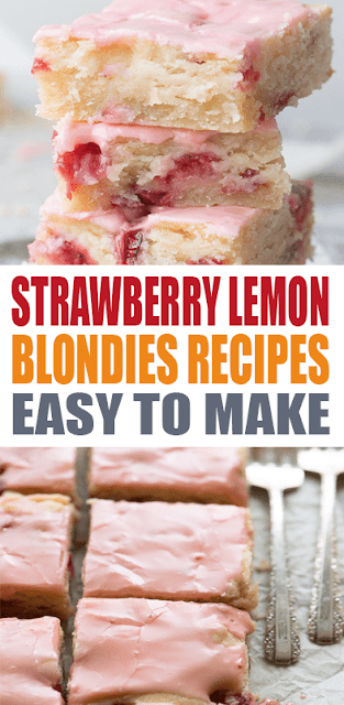 Strawberry Lemon Blondies Cook Easy Food
