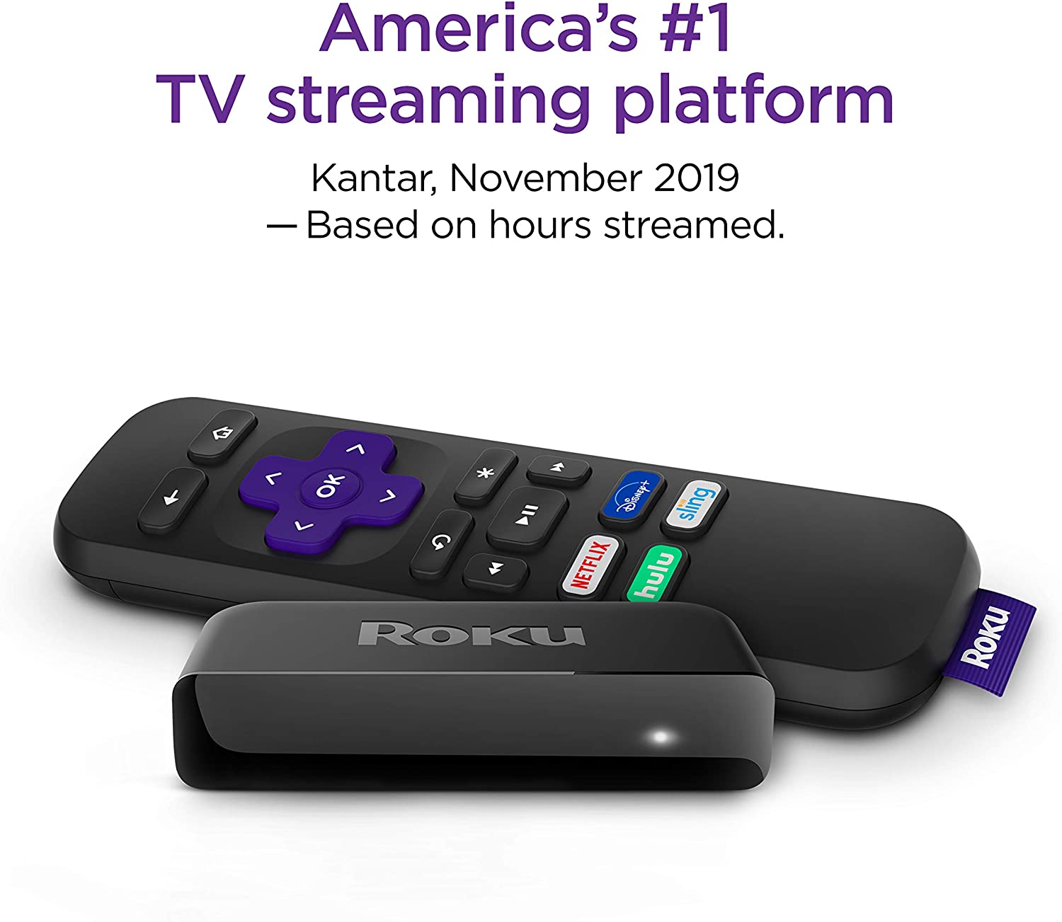 Roku Premiere HD/4K/HDR Streaming Media Player, Simple Remote and