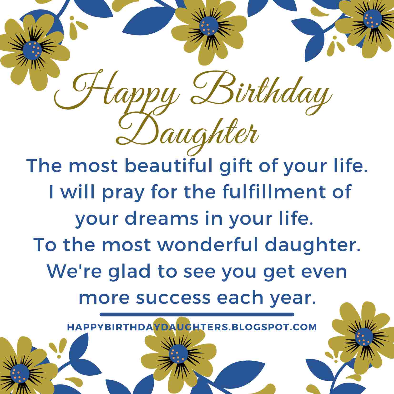 Happy birthday daughter wishes images