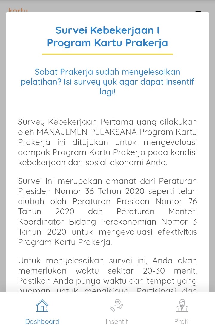Isi Survey Prakerja Sudah Dibuka Dapatkan Insentif Rp50 Ribu Dan Rp150 Ribu Gelombang 1 2 3 Prakerja Survei System Impian