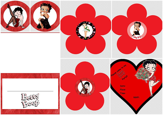 Betty Boop: Free Printable Mini Kit in Red. Betty Boop: Free Printable Mini Kit in Red.