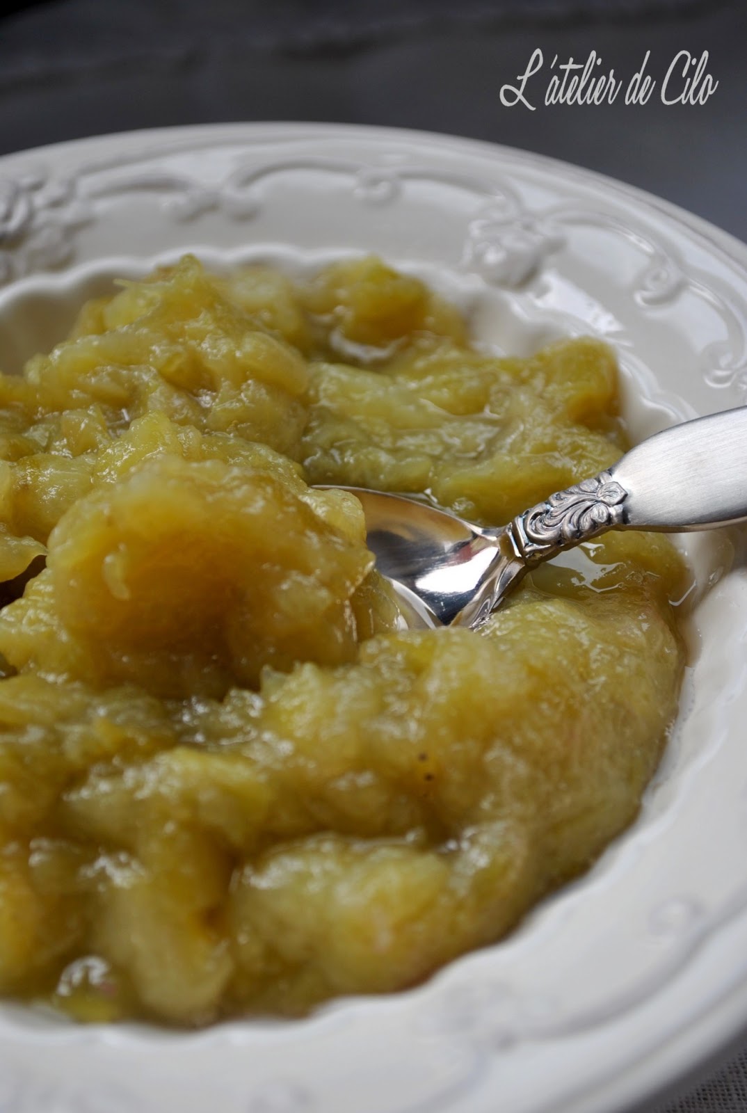 L'atelier de Cilo Recette de la compote Rhubarbe/Banane/Cannelle