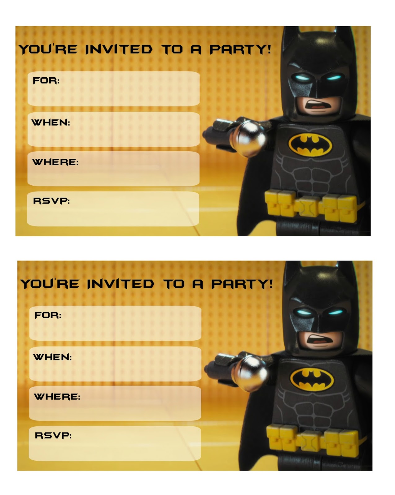 Invitaciones para Fiesta de Batman Lego para Descargar Gratis. - Oh My  Fiesta! Friki