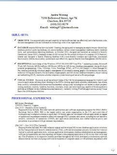 ms access developer sample resume format in word free download ms access resumes