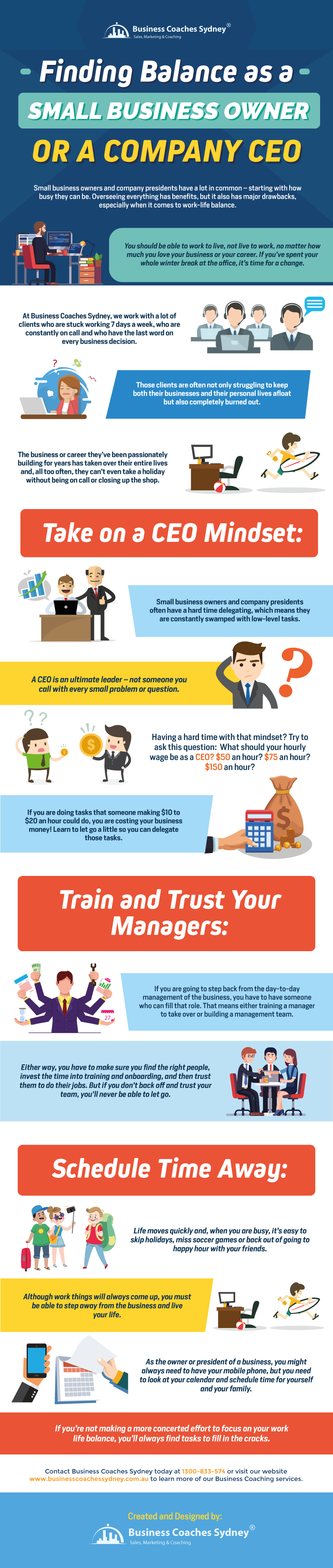 Finding Balance as a Small Business Owner or a Company CEO #Infographic