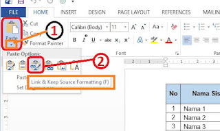 Integrasi Word ke excel