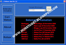 HUGETUGET: Software Untuk Menghitung Selamatan (Slametan) Orang Meninggal