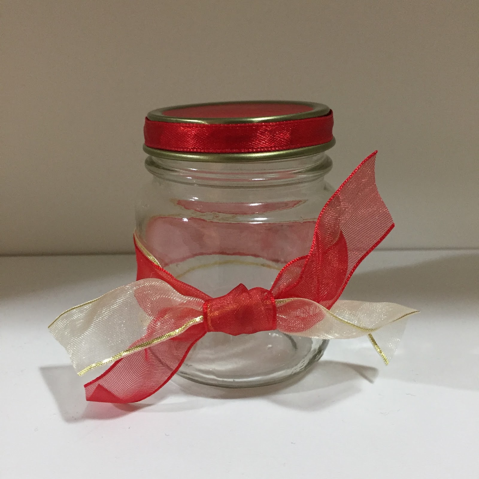 Stick This Decorated Jars with Ribbon