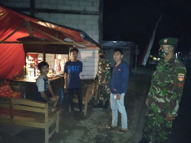 Cipta Kondisi Aman, Koramil Karangmalang Lakukan Patroli Malam