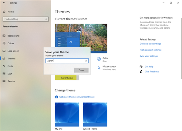 crear tema windows 10