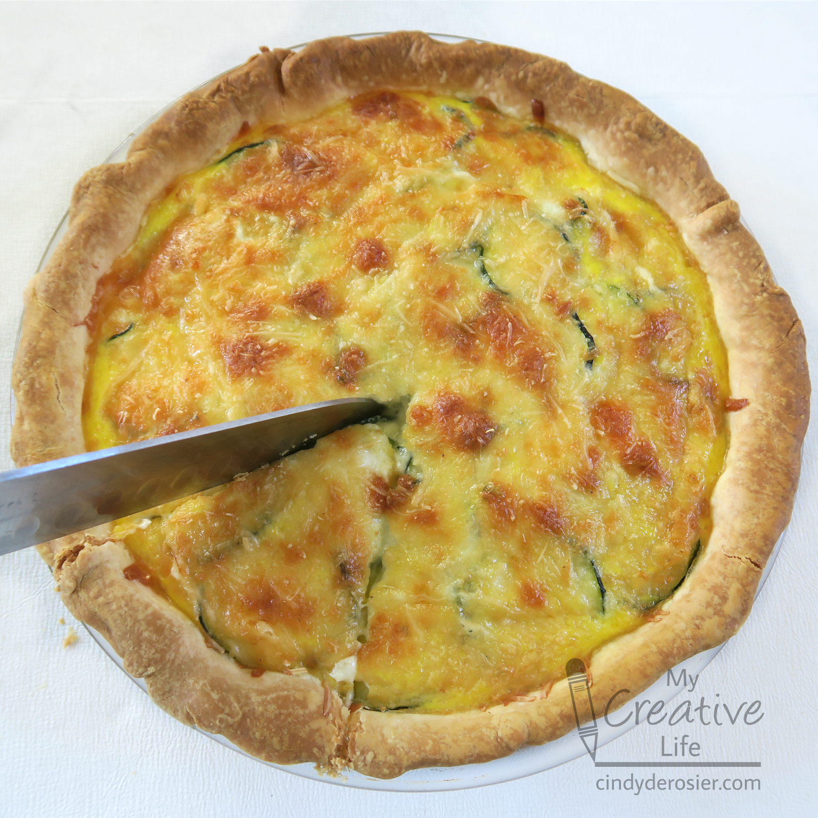 Cindy deRosier My Creative Life Easy Zucchini Quiche