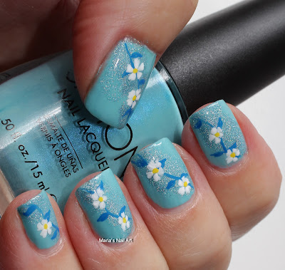 Marias Nail Art and Polish Blog: Blue vine in the kaleidoskope