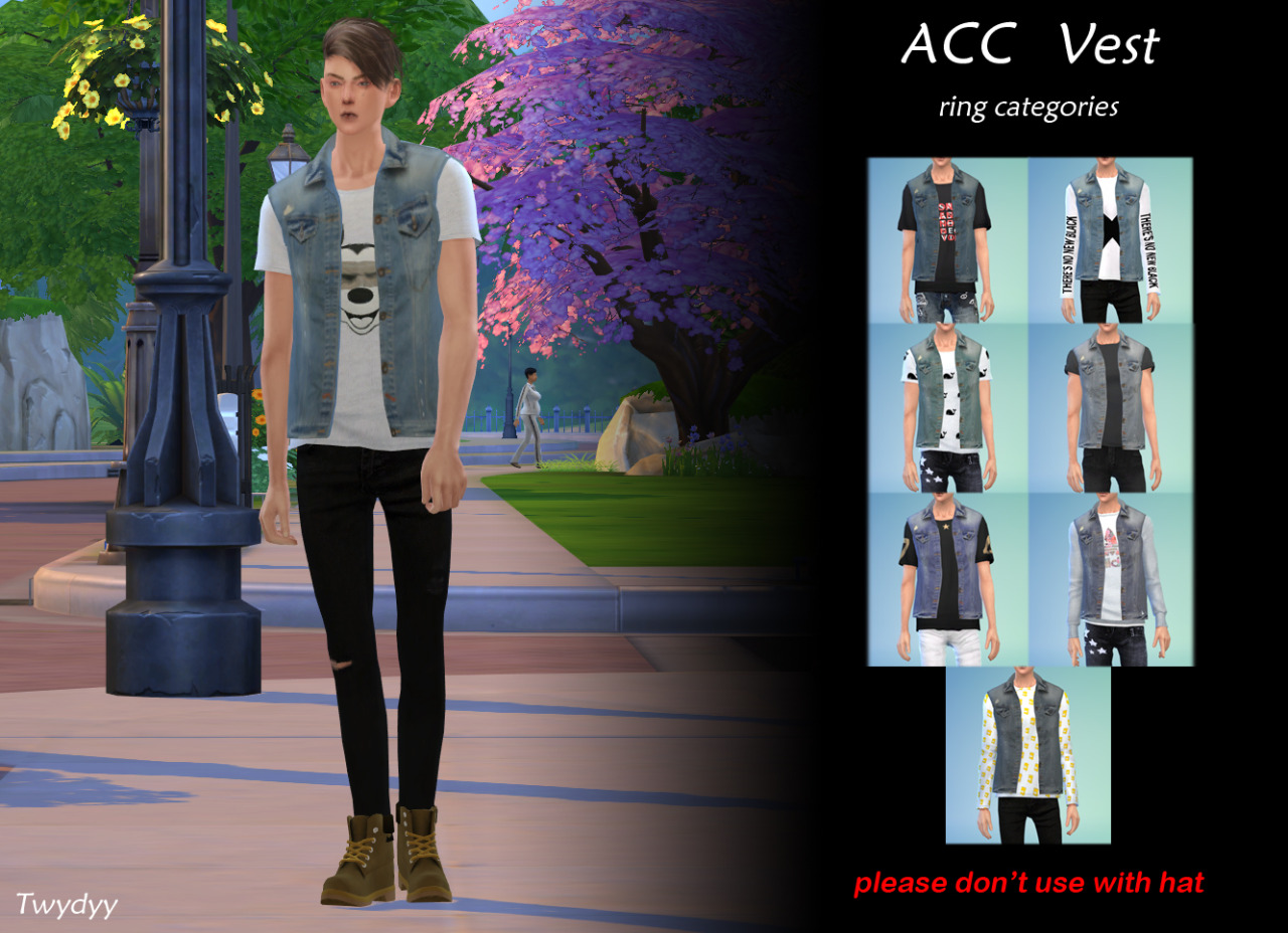 My Sims 4 Blog Accessory Vest For Males By Twydyy