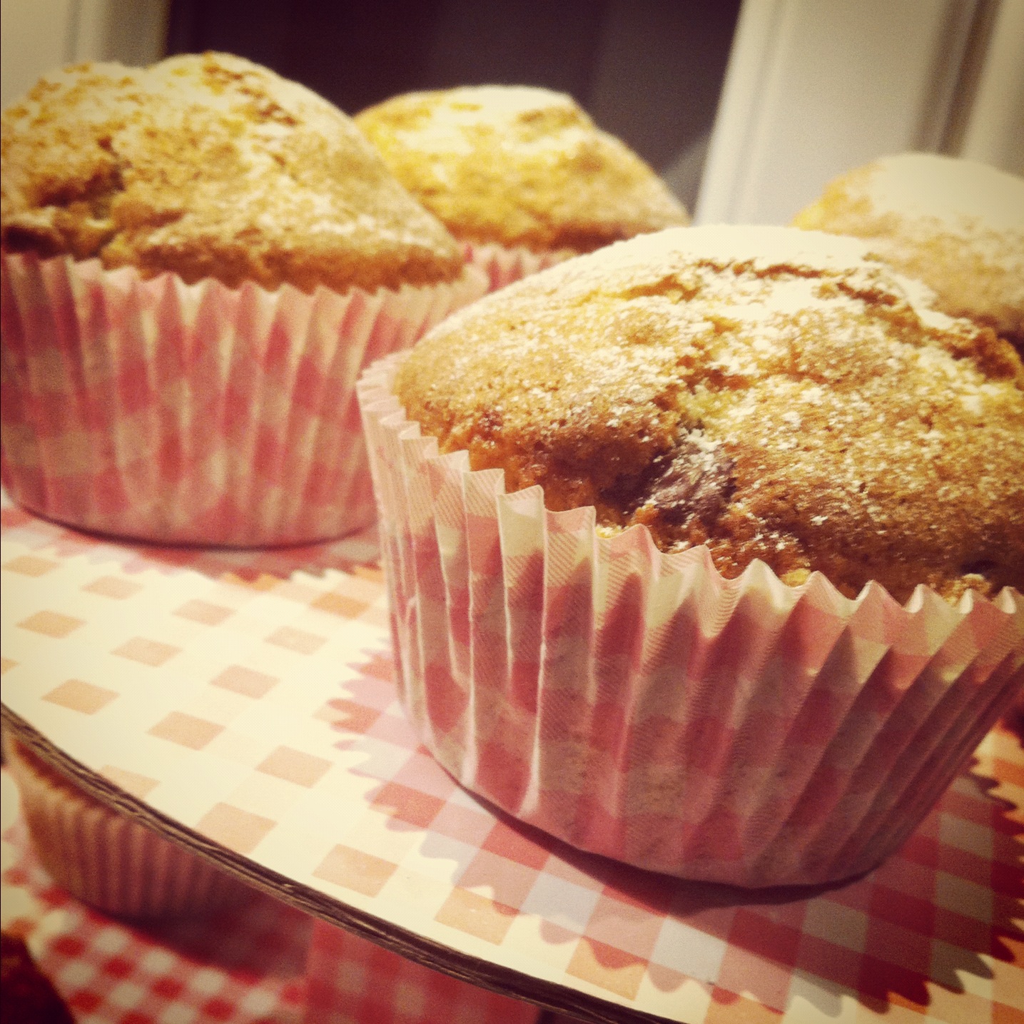 Dulce María (delicatessen&repostería) Muffins de plátano, chocolate y