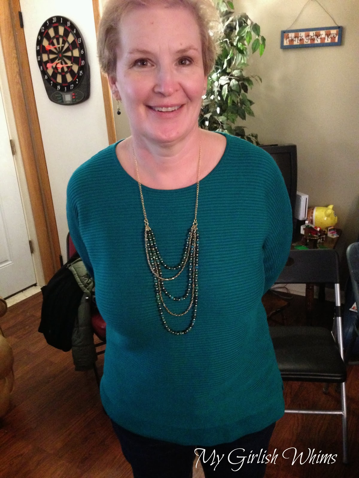 DIY Beaded Bib Teal Necklace: My Moms Christmas Present - My Girlish Whims