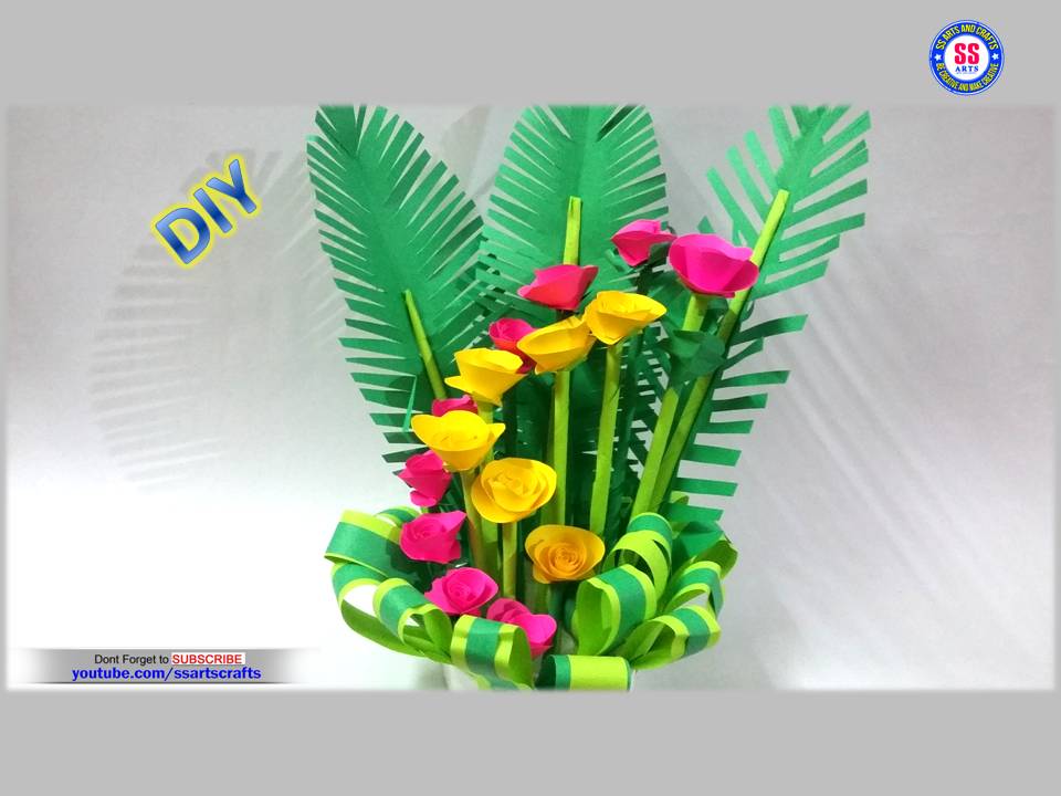 Paper Craftspaper Bouquet For Home Decoration