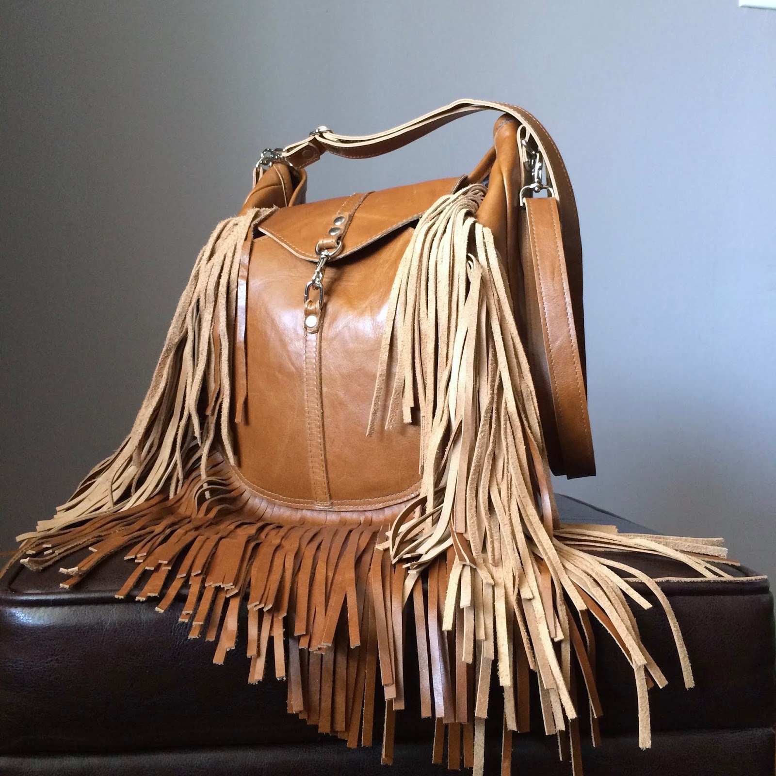 Laboratory of Fashion Western Style Bohemian Fringed Leather Crossbody Bag