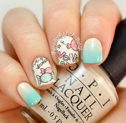 nail map stamped transfers sticker lovely cartoon