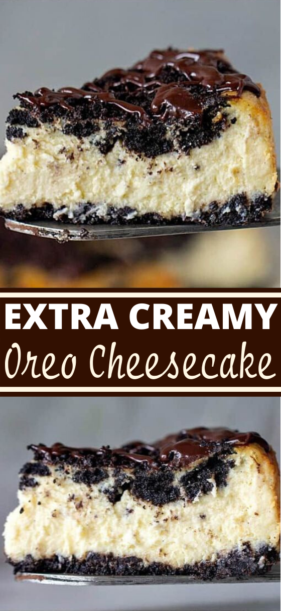 Creamy Oreo Cheesecake #dessert #cake #recipe #baking #cheesecake